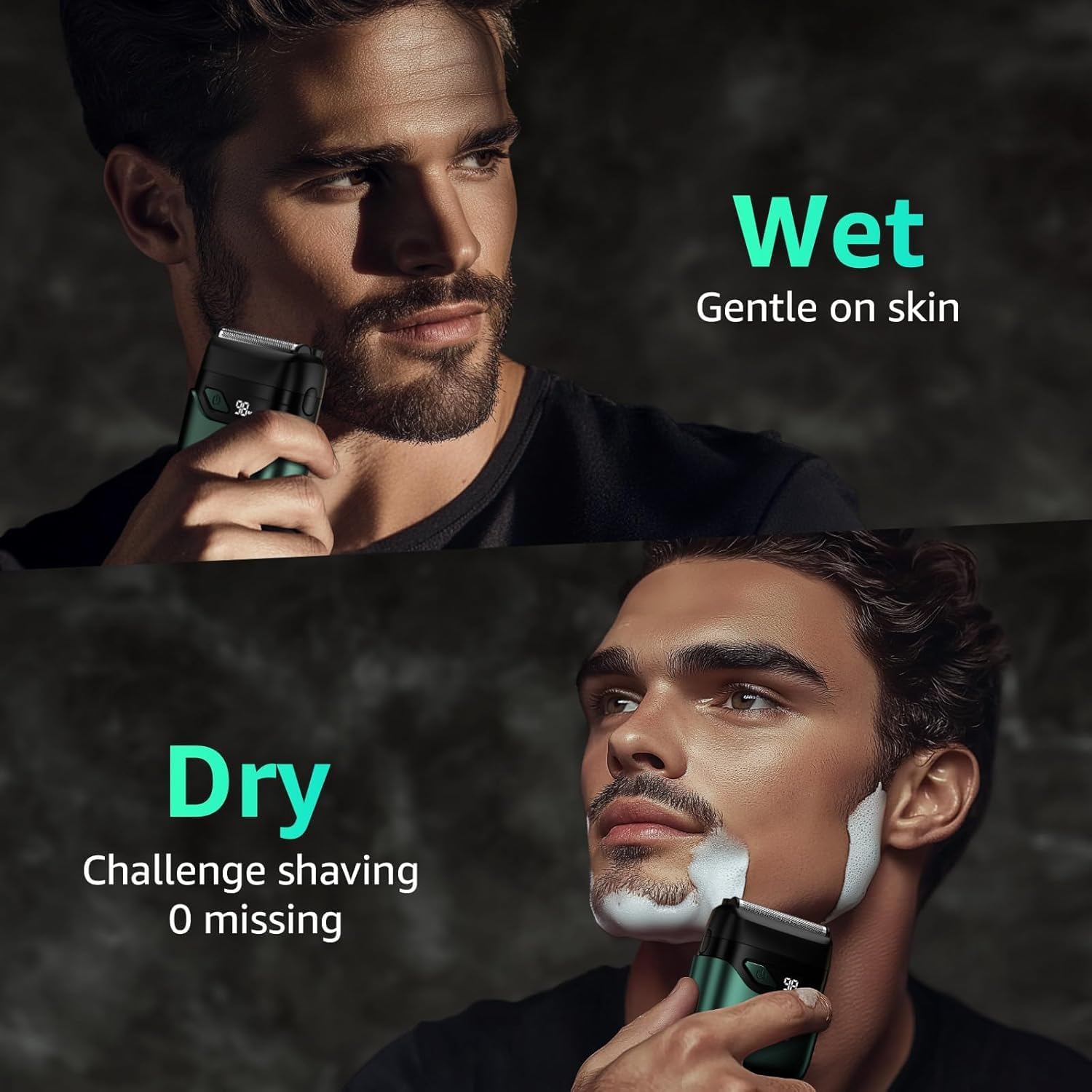 Thumbnail 6 de Electric Foil Shaver for Men (Emerald Green) — Mini Cordless Wet/Dry Razor with IPX7 and USB-C