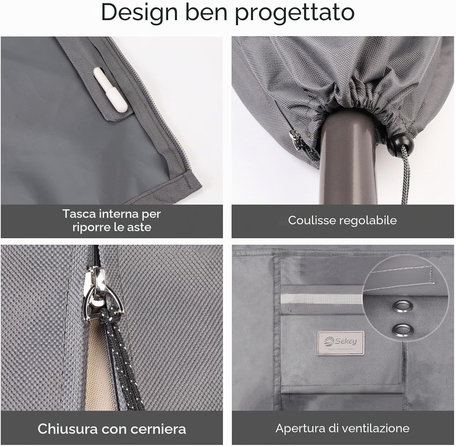 Thumbnail 5 de Sekey Custodia Ultra Resistente per Ombrello 260x65cm