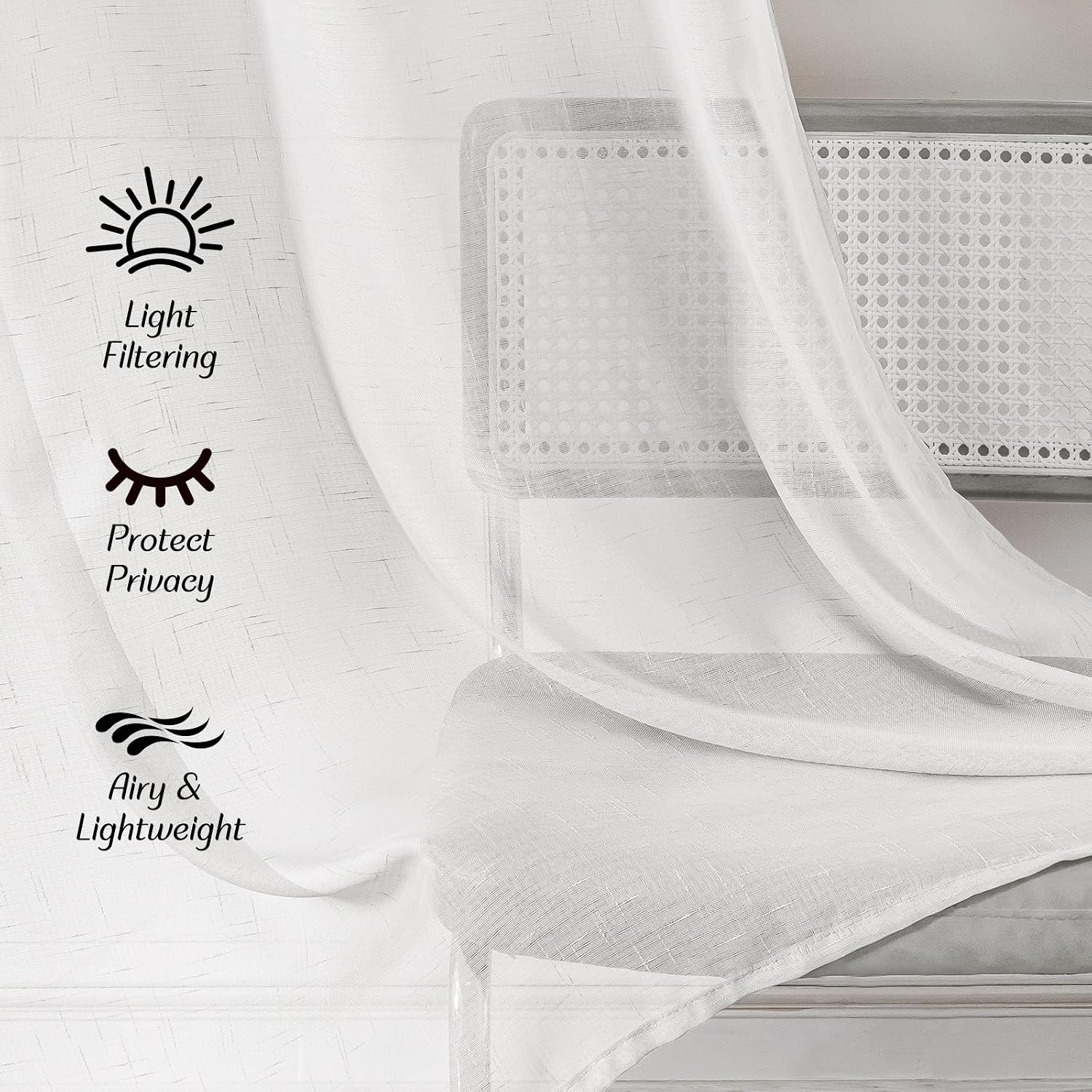 Detalle 2 de Ystyle Rideau transparent 70x120 cm