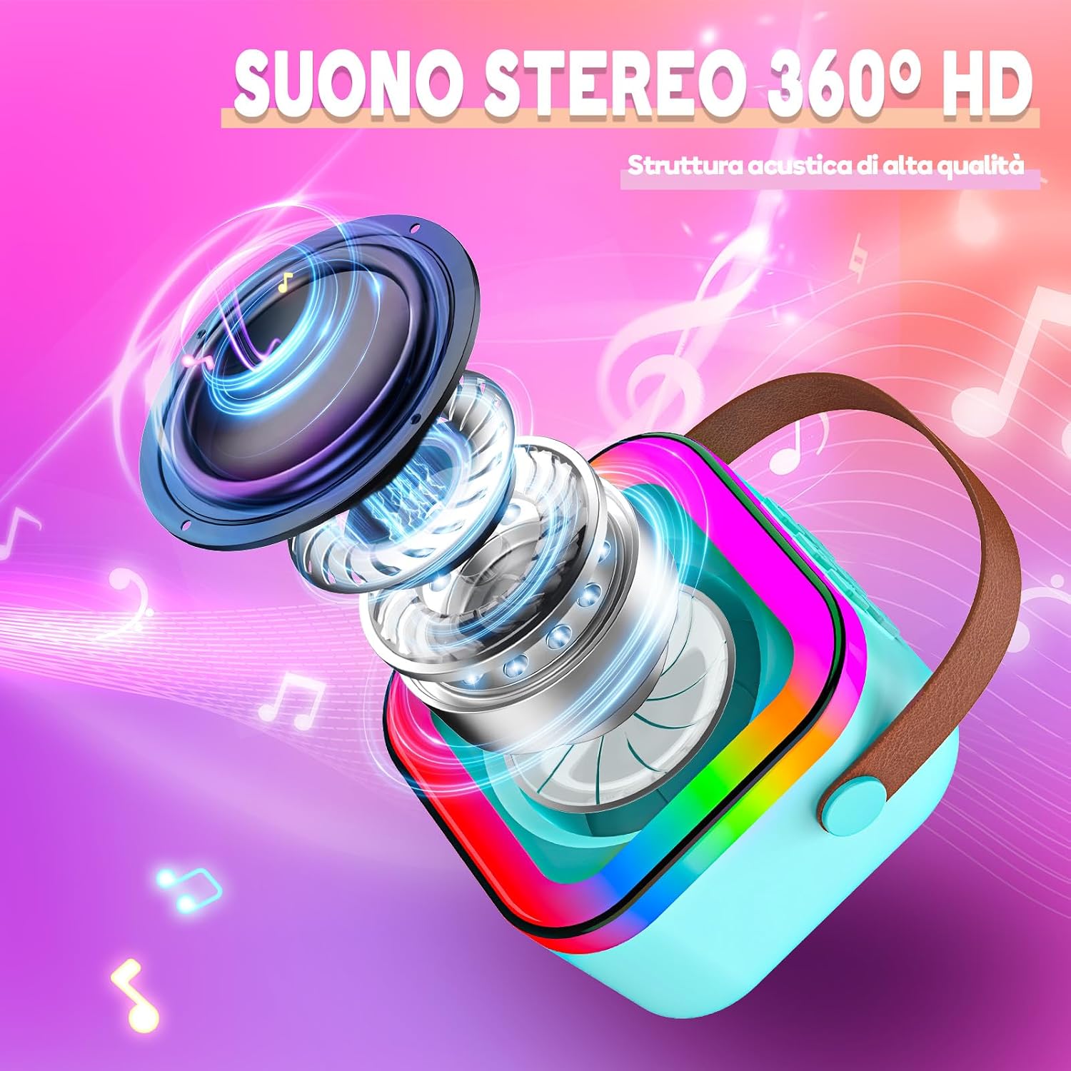 Thumbnail 3 de Microfono Bambini Karaoke Wireless 3-12 Anni