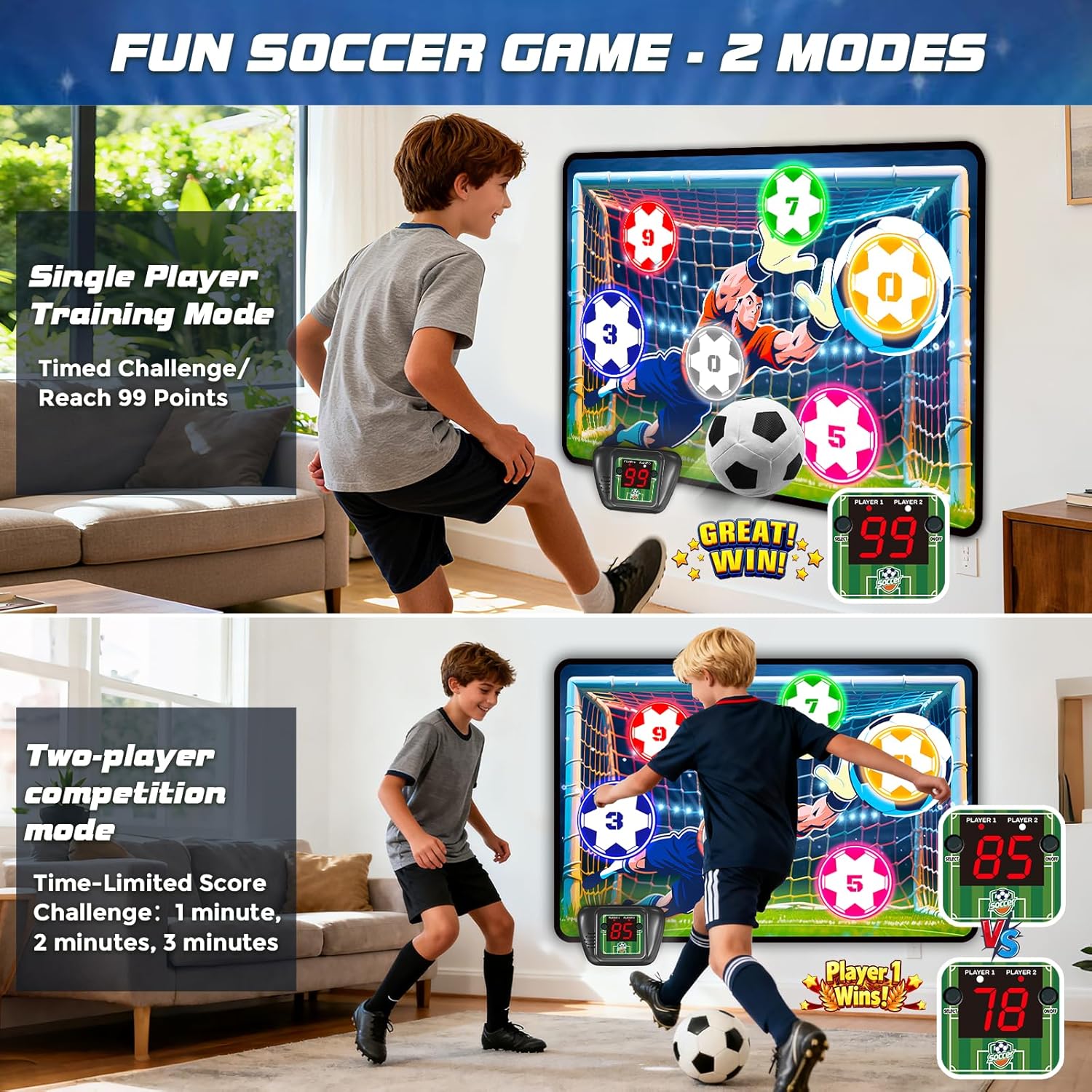 Thumbnail 2 de Electronic scoring football toy set 2 modes