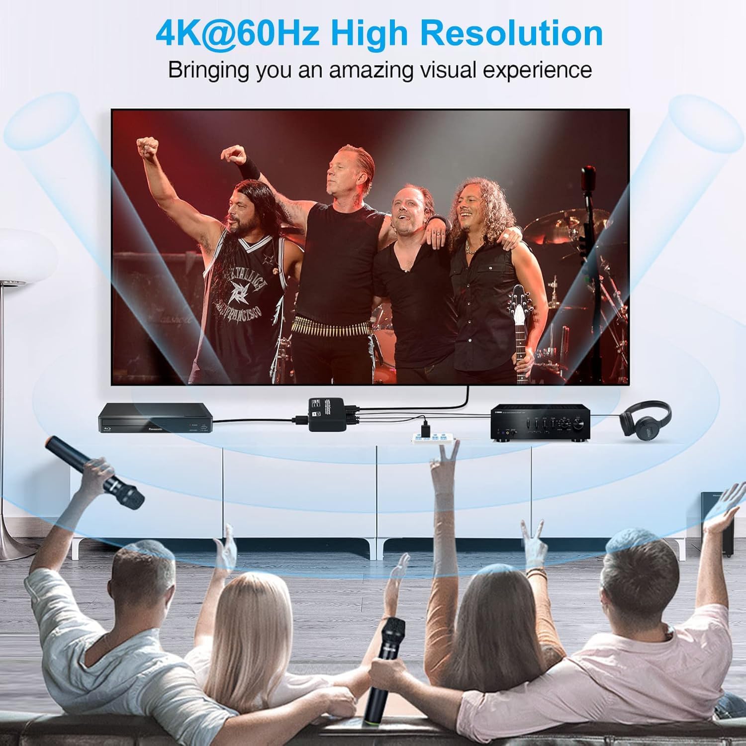 Thumbnail 3 de 4K 60Hz HDMI Audio Extractor Splitter Converter (HDMI ARC + Optical + 3.5mm) with HDCP 2.2