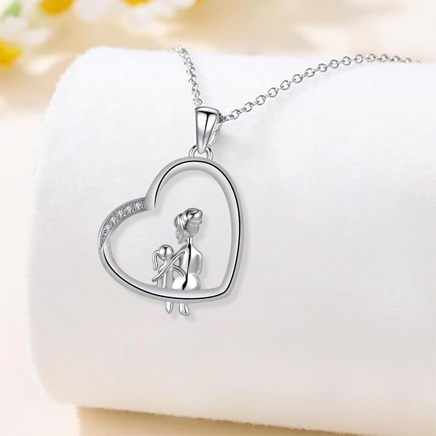 Thumbnail 1 de Yinsen Mutter‑ und Tochter Halskette 925 Sterling Silber – Herzanhänger in Geschenkbox