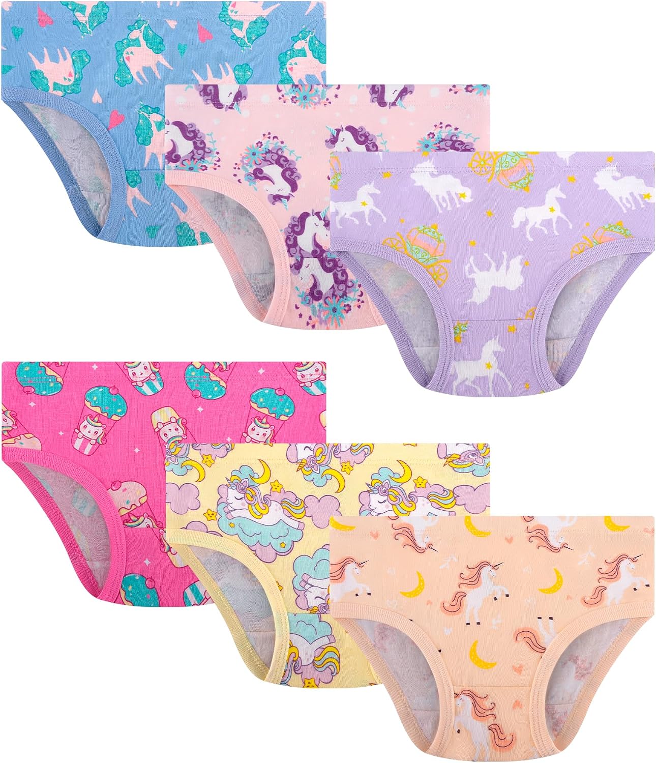 Detalle de DAUGHTER QUEEN Girls' Cotton Underwear, 6-Pack