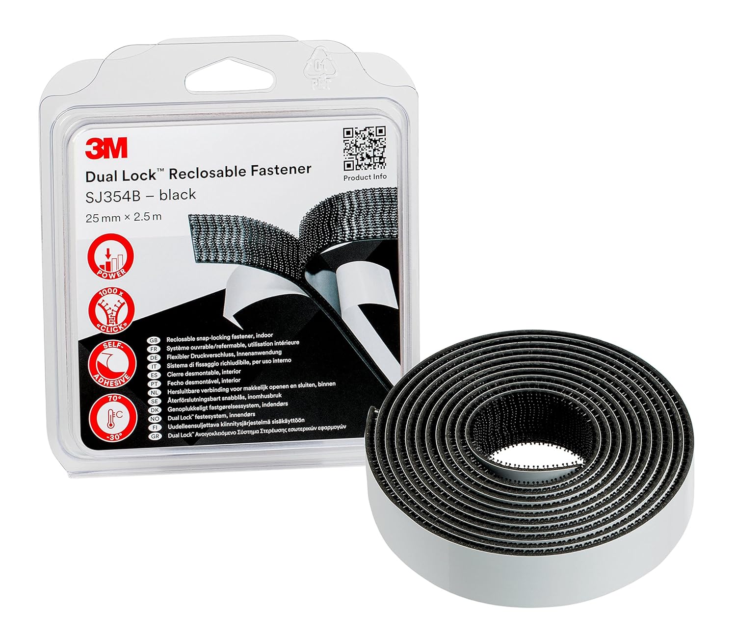Detalle de 3M Dual Lock SJ354B cierre reposicionable 25 mm