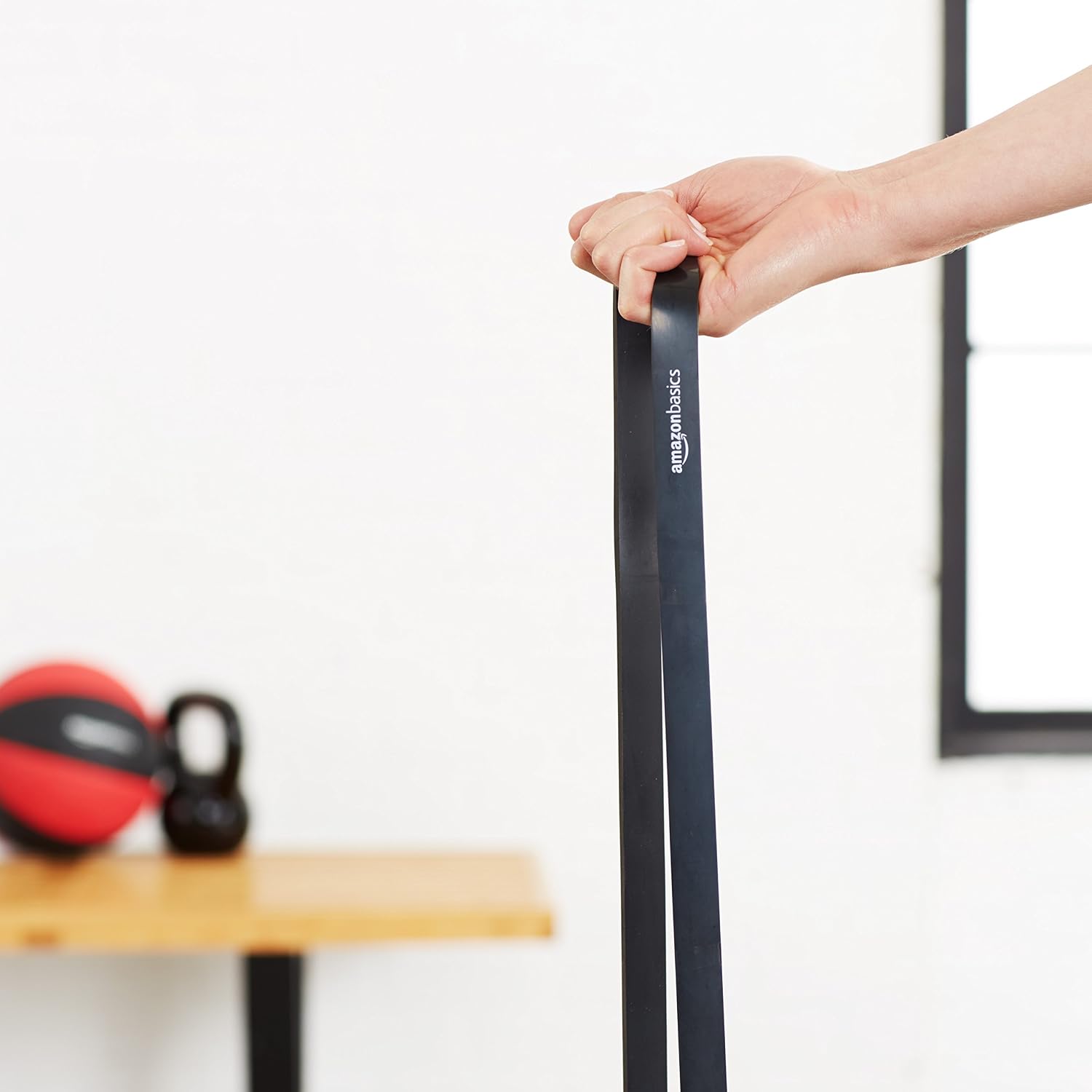 Detalle de Amazon Basics Resistance Pull-Up Bands for Exercise, Workout, Stretching and Muscle Training