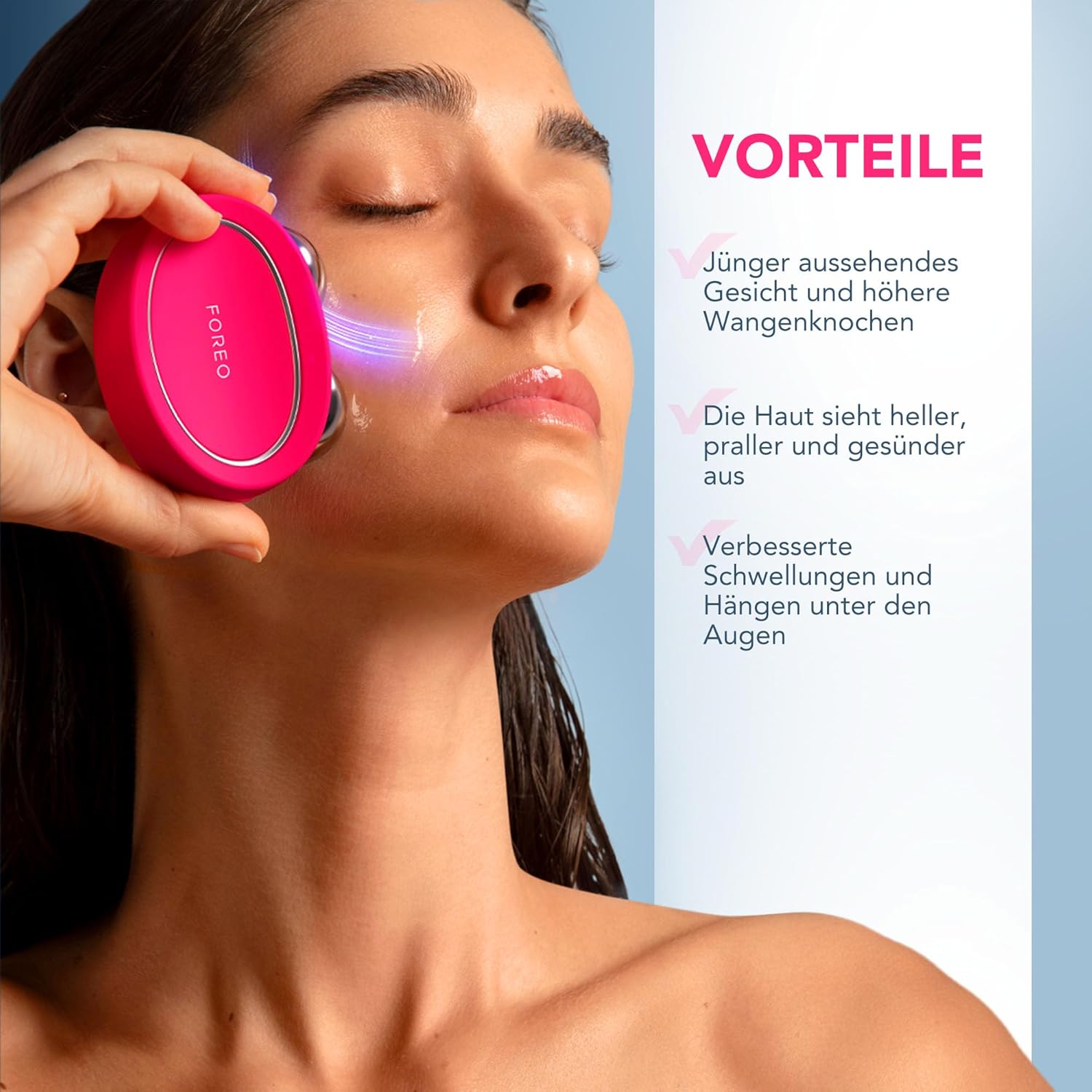 Thumbnail 6 de FOREO Total Facelift Set mit BEAR 2 Mikrostromgerät, SUPERCHARGED Serum 2.0 (30 ml) & HA+PGA Intensivpflege (50 ml) – Anti-Aging
