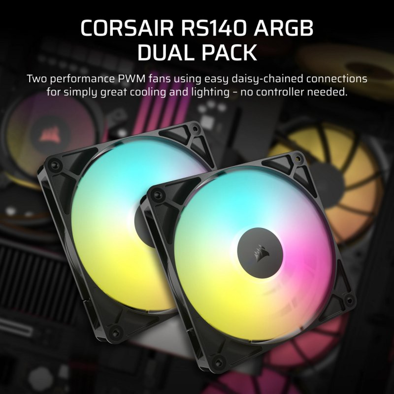 Thumbnail 2 de Corsair RS140 ARGB — Pack doble de 140 mm 🖥