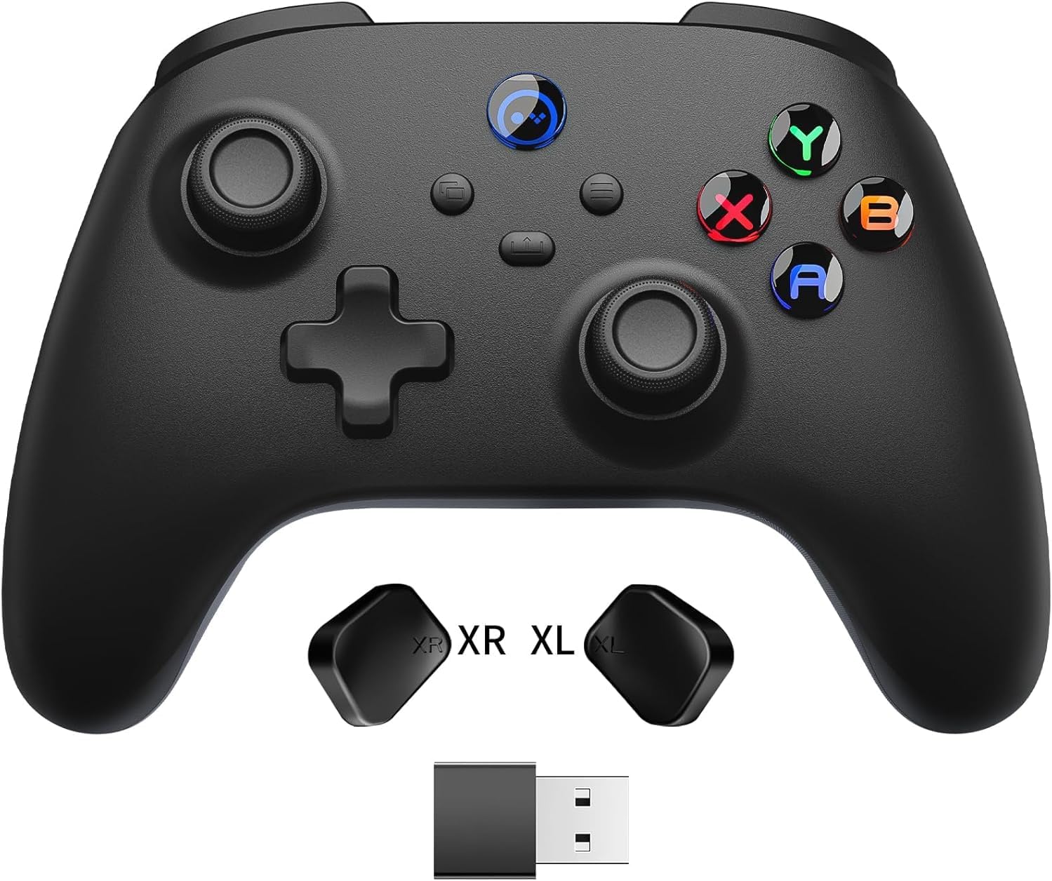 Detalle de PC Controller Wireless with Hall Effect, 2.4G Dongle & Bluetooth – Paddles Back Buttons for Windows, Steam Deck, Switch 2 Pro
