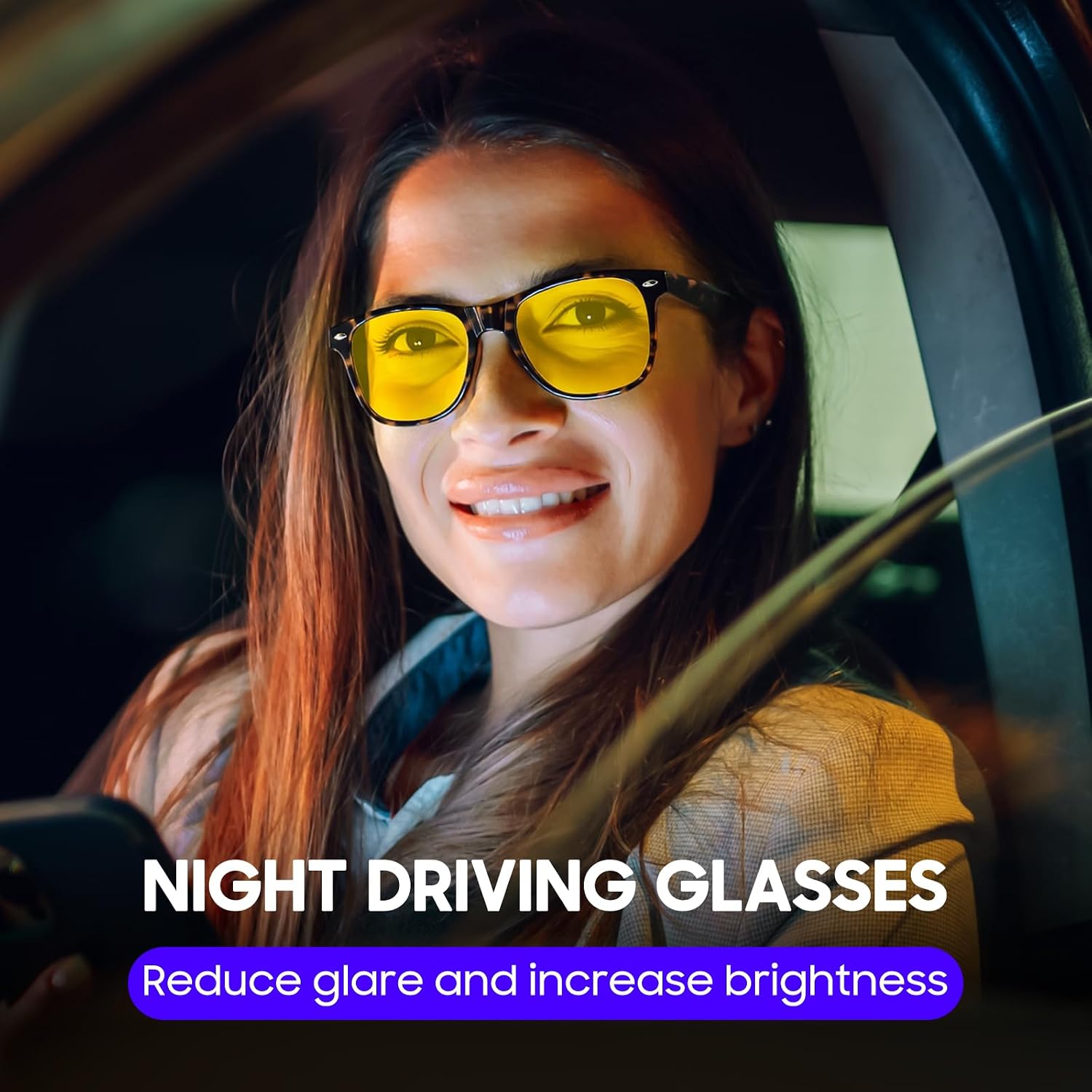 Detalle de Ulknyss Polarised Night Driving Glasses with Yellow-Tinted Lenses
