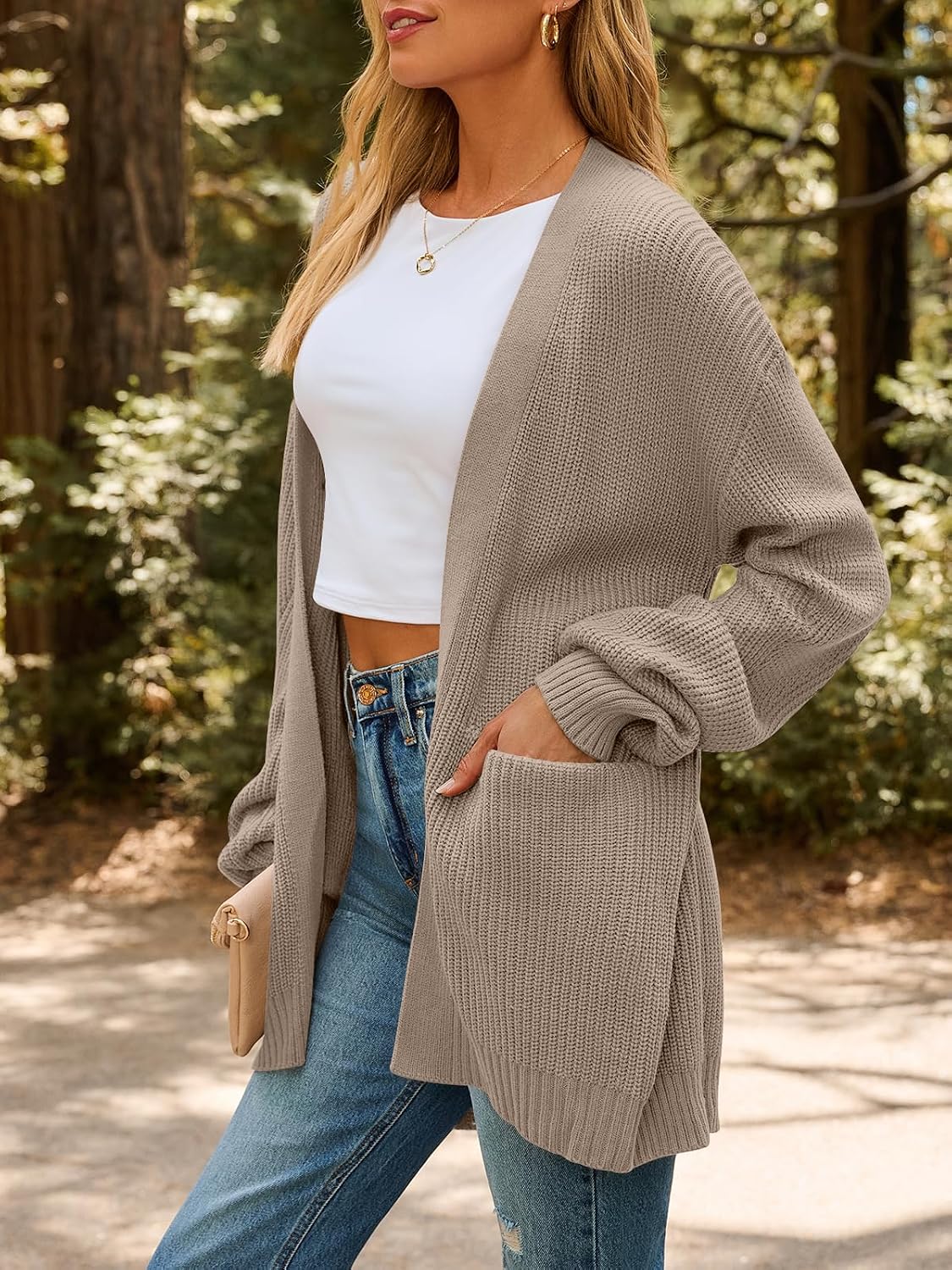 Detalle de LILLUSORY Oversized Womens Cardigan with Pockets