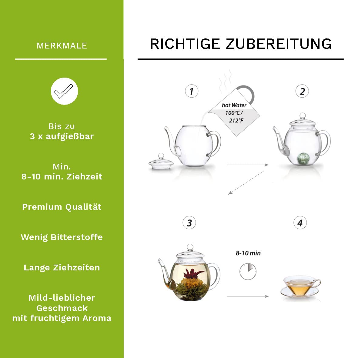 Detalle de Creano Teeblumen Geschenkset 12er Pack