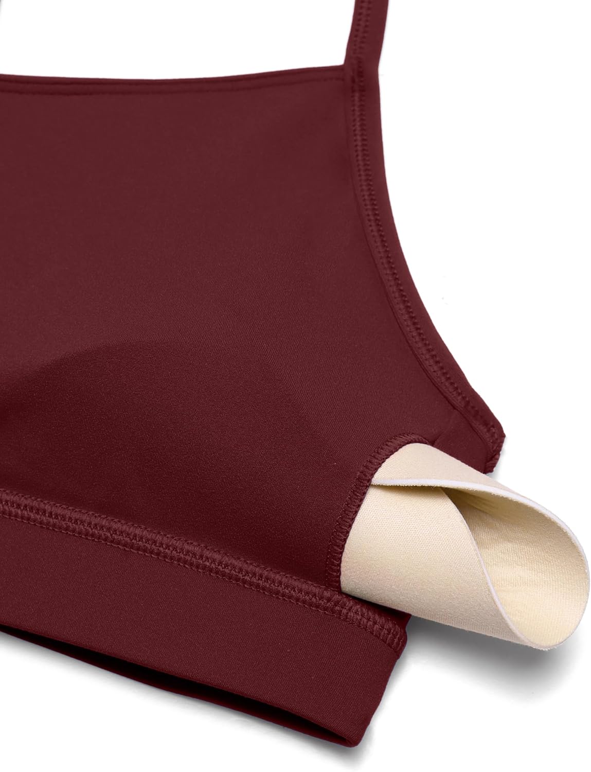 Detalle de CRZ YOGA Butterluxe reggiseno sportivo donna imbottito a basso impatto Y-back con spalline spaghetti