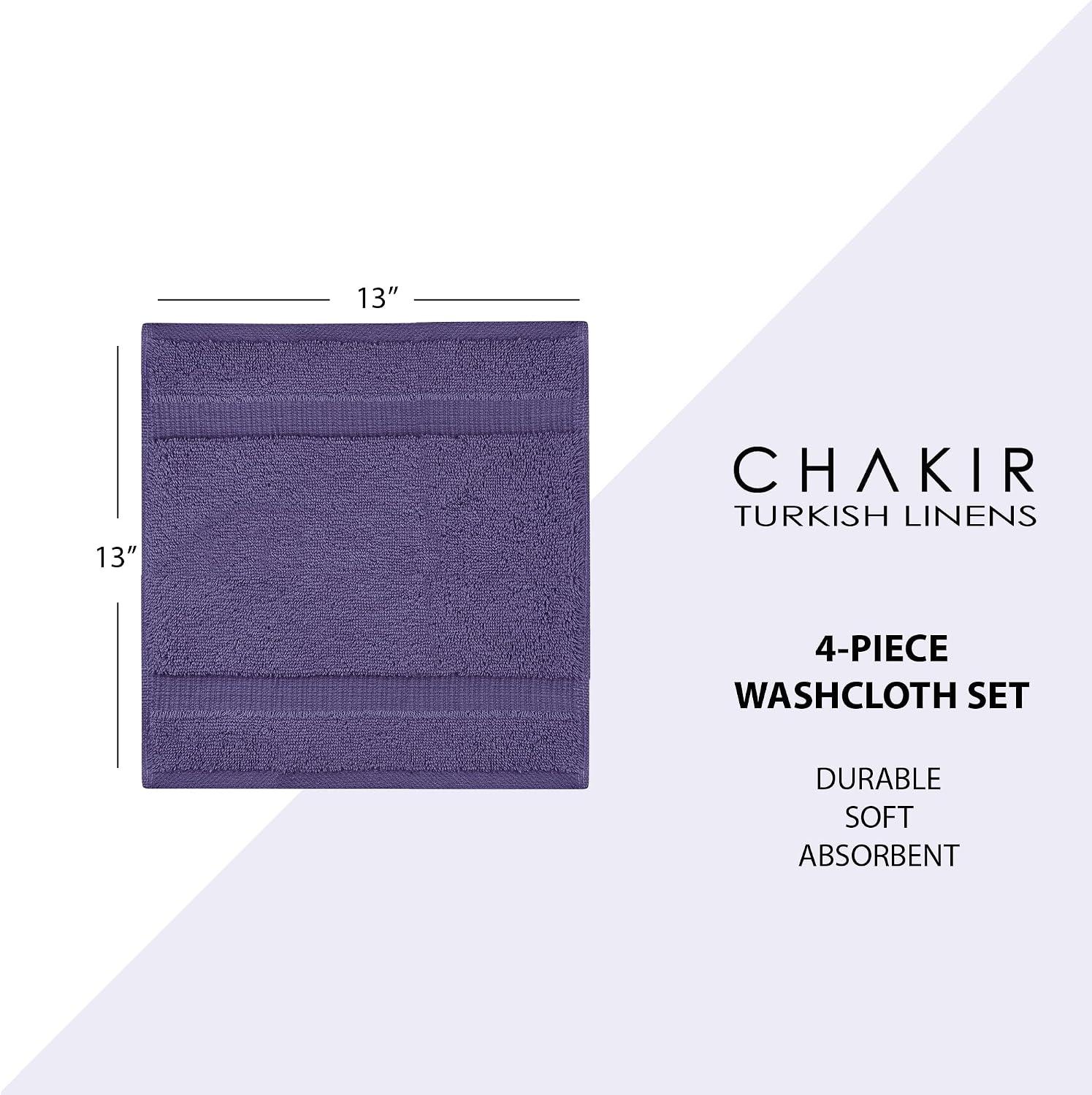 Thumbnail 5 de Chakir Turkish Linens 4-Piece Washcloths