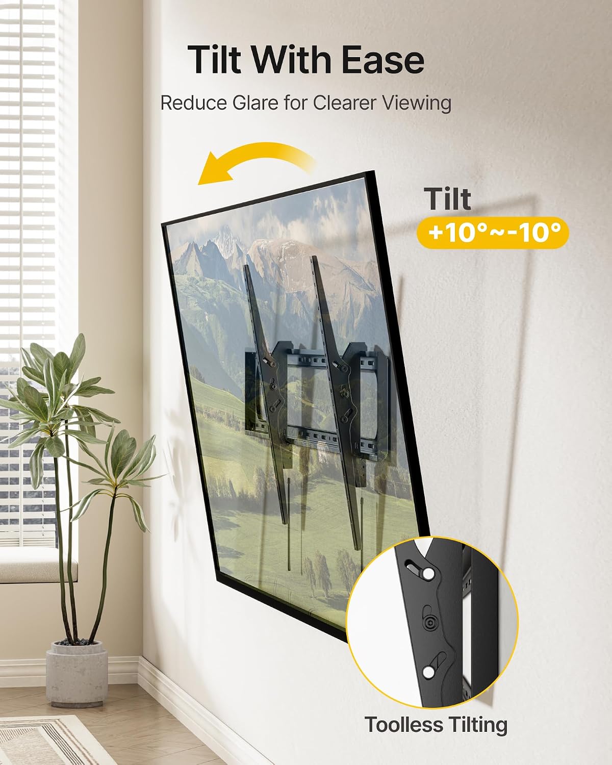 Detalle de monTEK Tilting TV Wall Mount, 300 lb