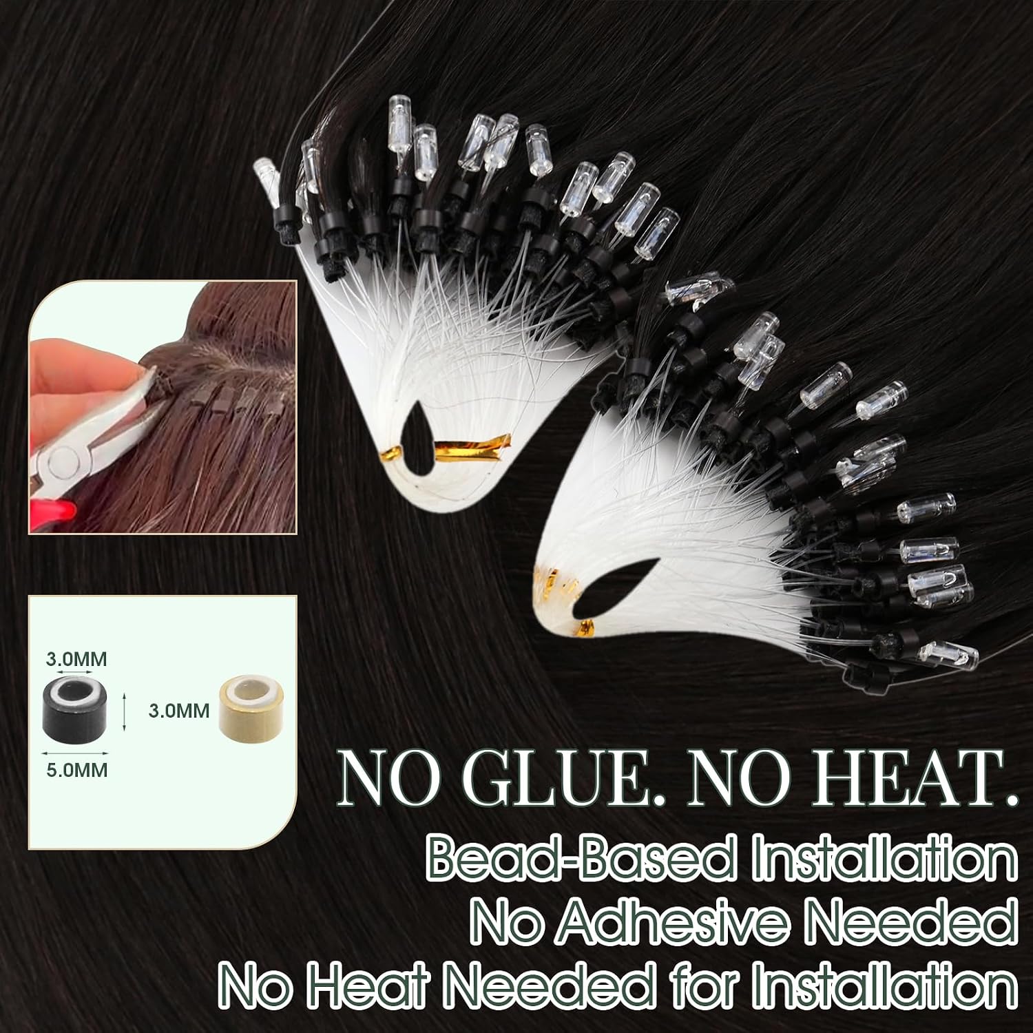 Detalle de Micro Bead Hair Extensions 18 Inch 50S