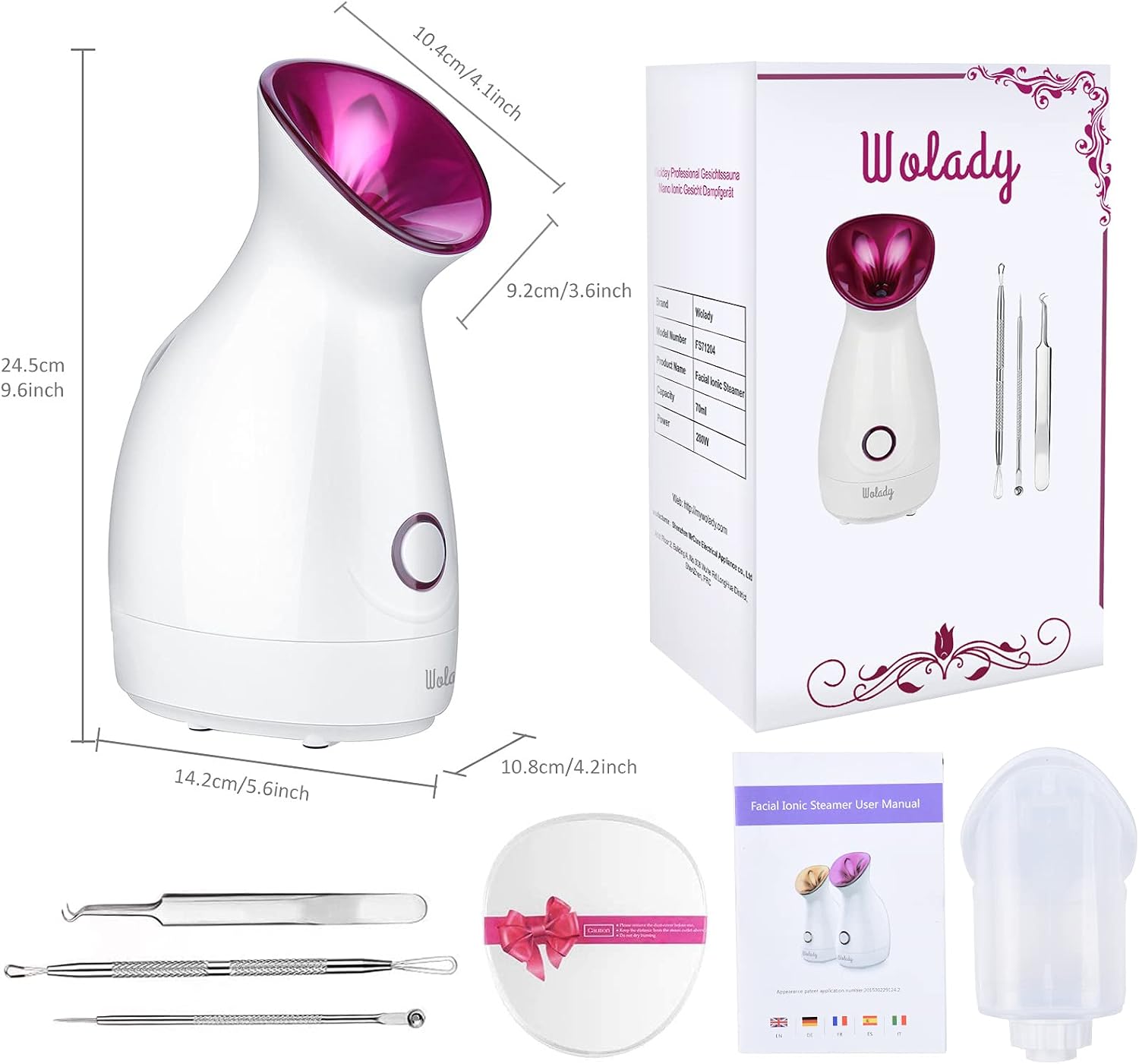 Thumbnail 5 de Wolady Sauna Facciale 40°C vaporizzatore viso
