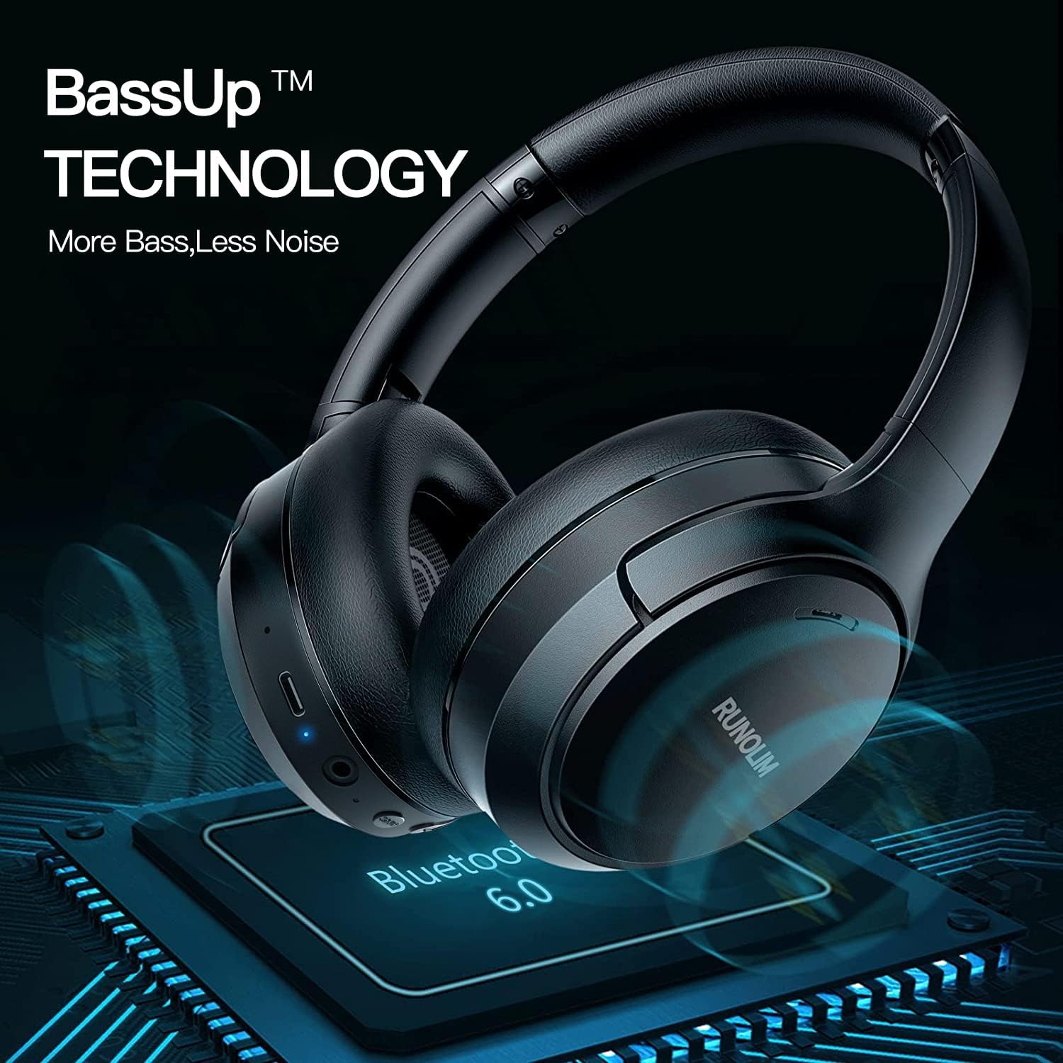 Thumbnail 5 de RUNOLIM Hybrid ANC Headphones 70H
