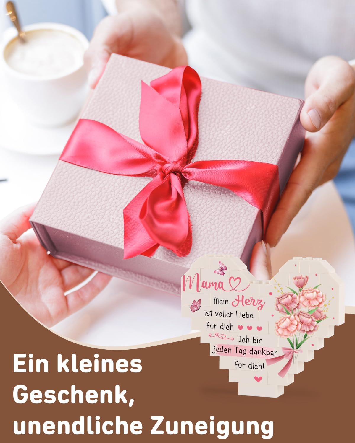 Thumbnail 6 de PRSTENLY Herzförmige Plakette – Geschenkidee für Mama