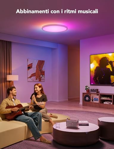 Thumbnail 2 de Govee RGBIC LED Plafoniera a Soffitto 2400 lm – 30 cm, design ronde, controllo vocale e scena RGBIC