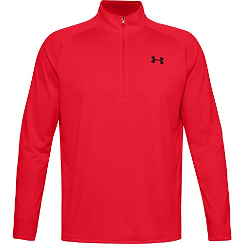 Detalle de Under Armour Tech 2.0 Half-Zip-Trainingsshirt für Herren, Rot, XXL