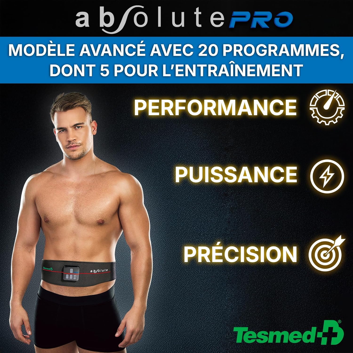 Detalle 2 de TESMED Absolute ceinture abdominale 20 programmes
