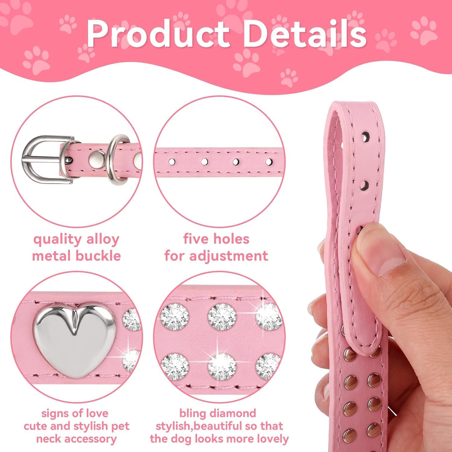 Detalle de XS Dog Collar Girl Heart bling