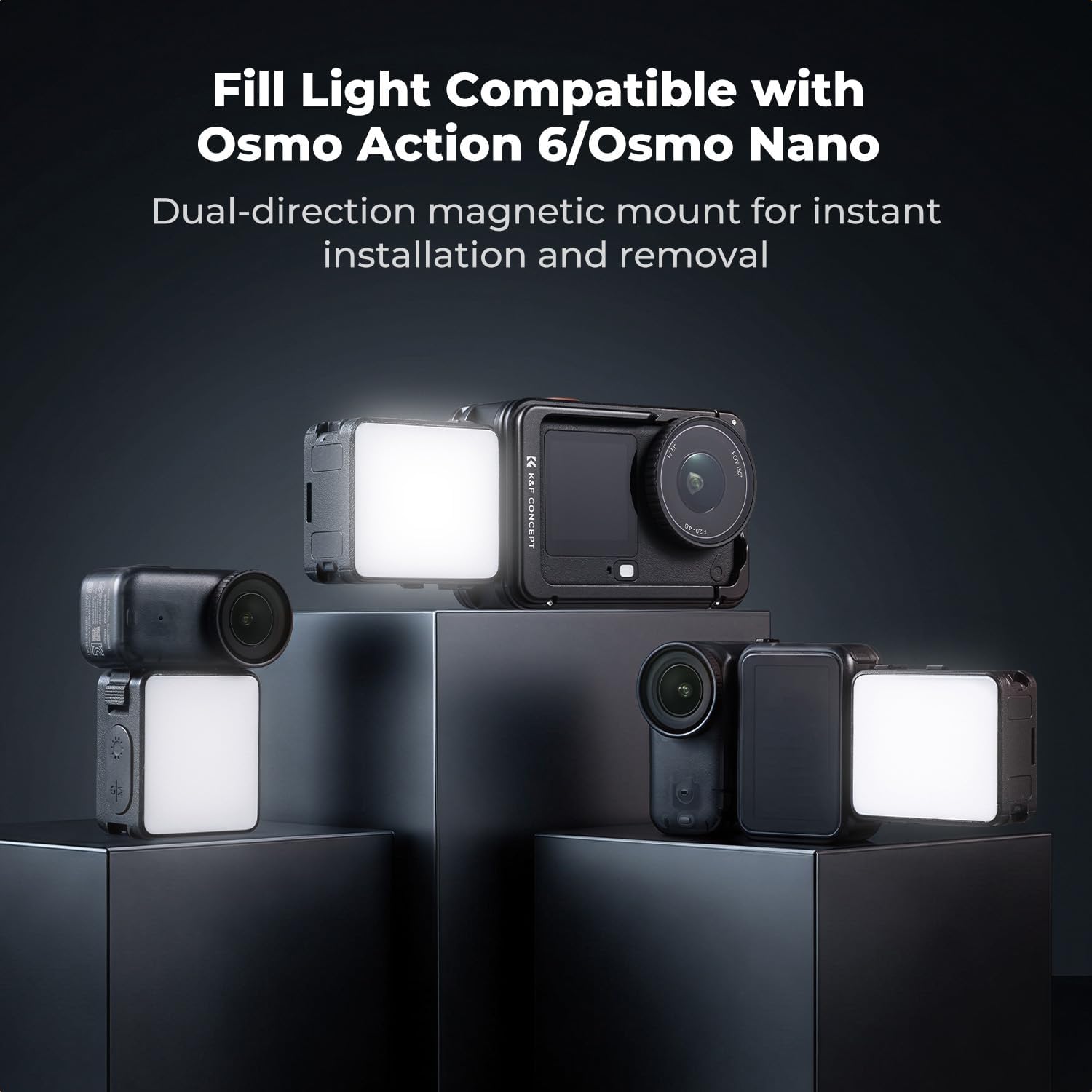 Detalle de K&F CONCEPT Mini Light for Osmo Action 6/Osmo Nano review