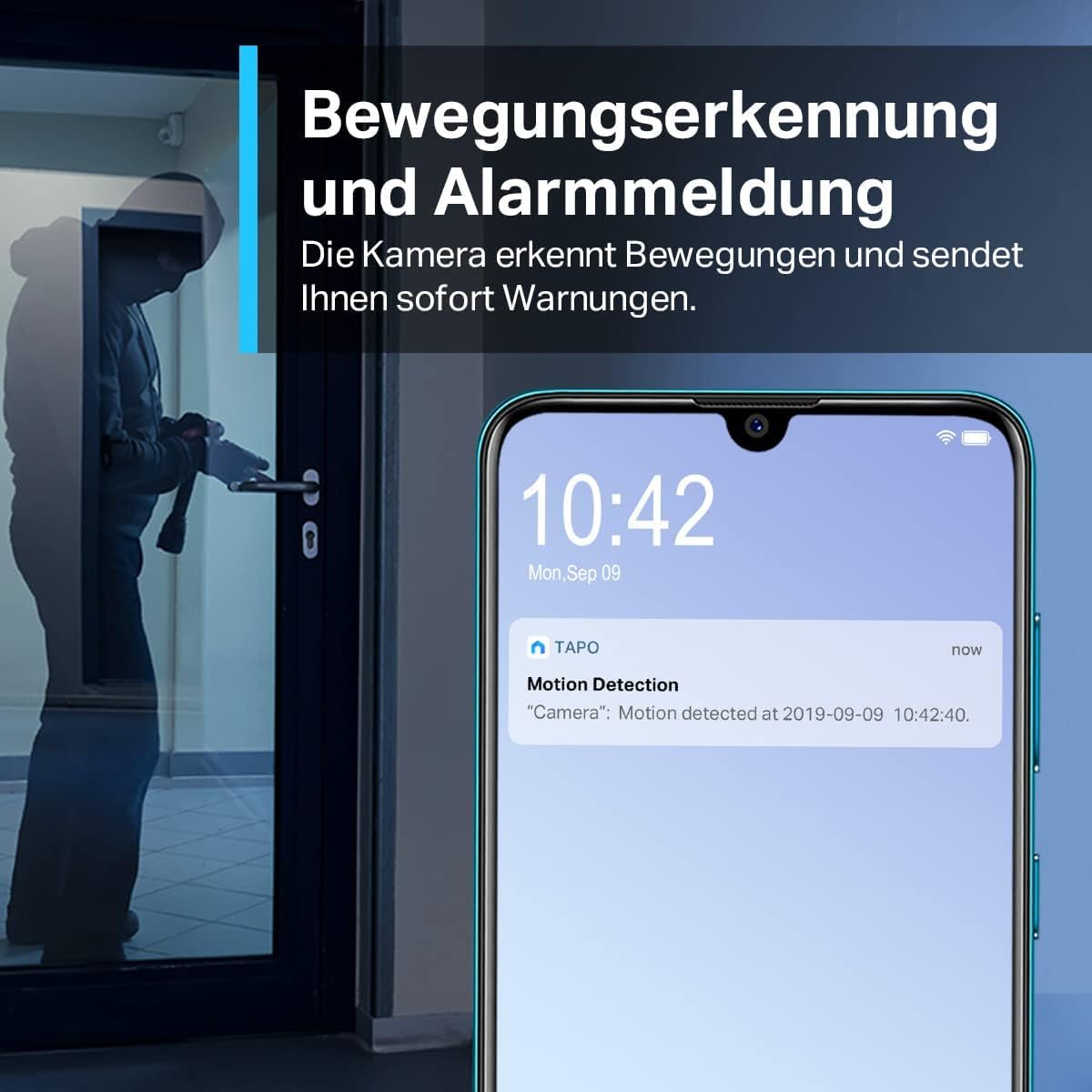 Thumbnail 2 de TP-Link Tapo C210P2 WLAN IP Kamera – 360° Schwenk- und Neigefunktion, 3 MP, 2-Wege-Audio, Lokaler Speicher im 2er-Set