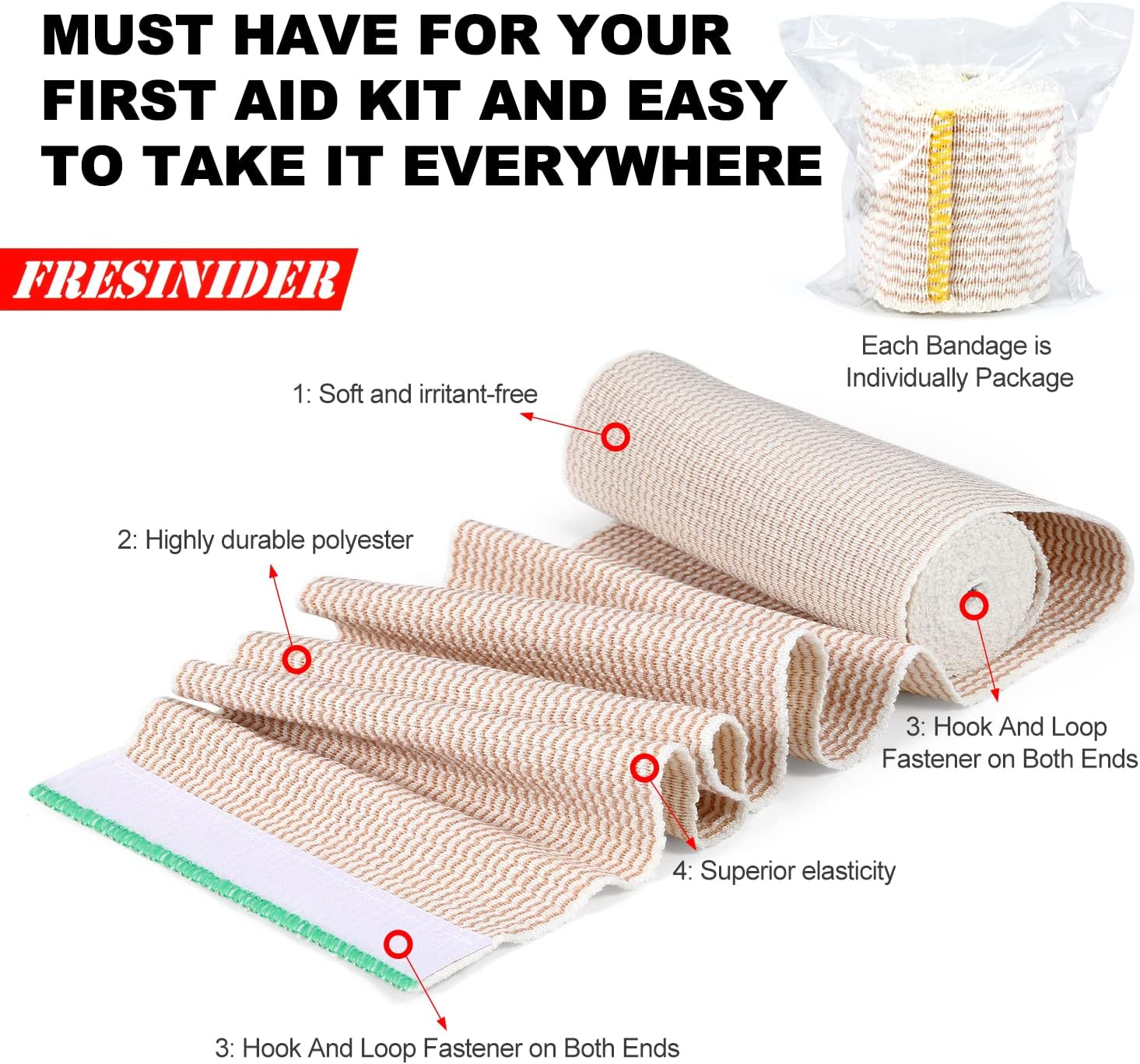 Thumbnail 5 de Fresinider 6-Pack Elastic Bandage ⚙
