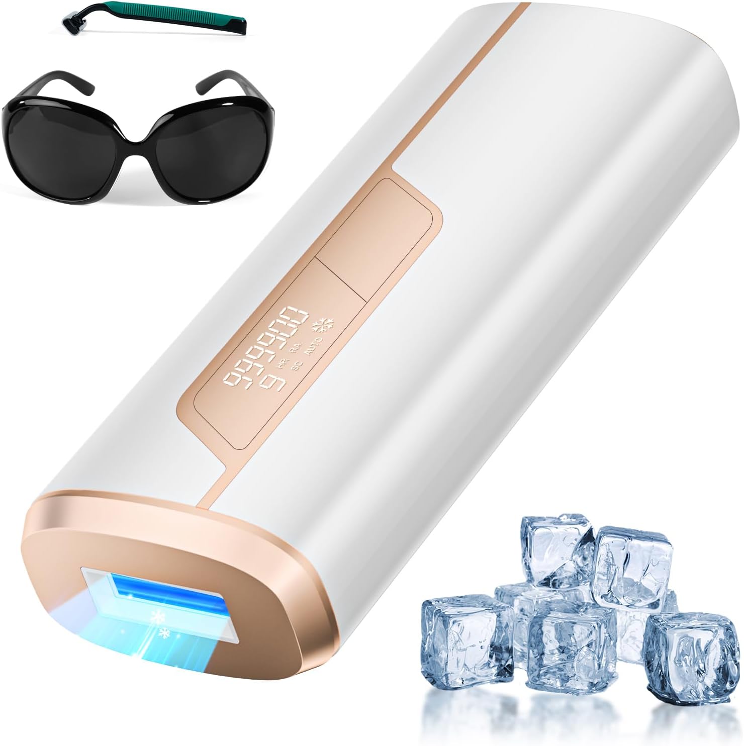 Detalle de Laser Hair Removal Device with Ice Cooling (9 Energy Levels, 999,900 Flashes) – At-Home IPL for Full Body