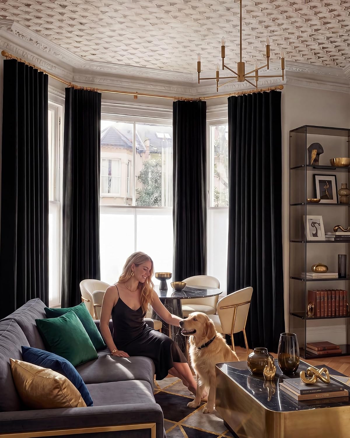 Thumbnail 6 de NICETOWN NTUSCBR170SD2- RP&BT Blackout Velvet Curtains, 52"W x 84"L, 2 Panels