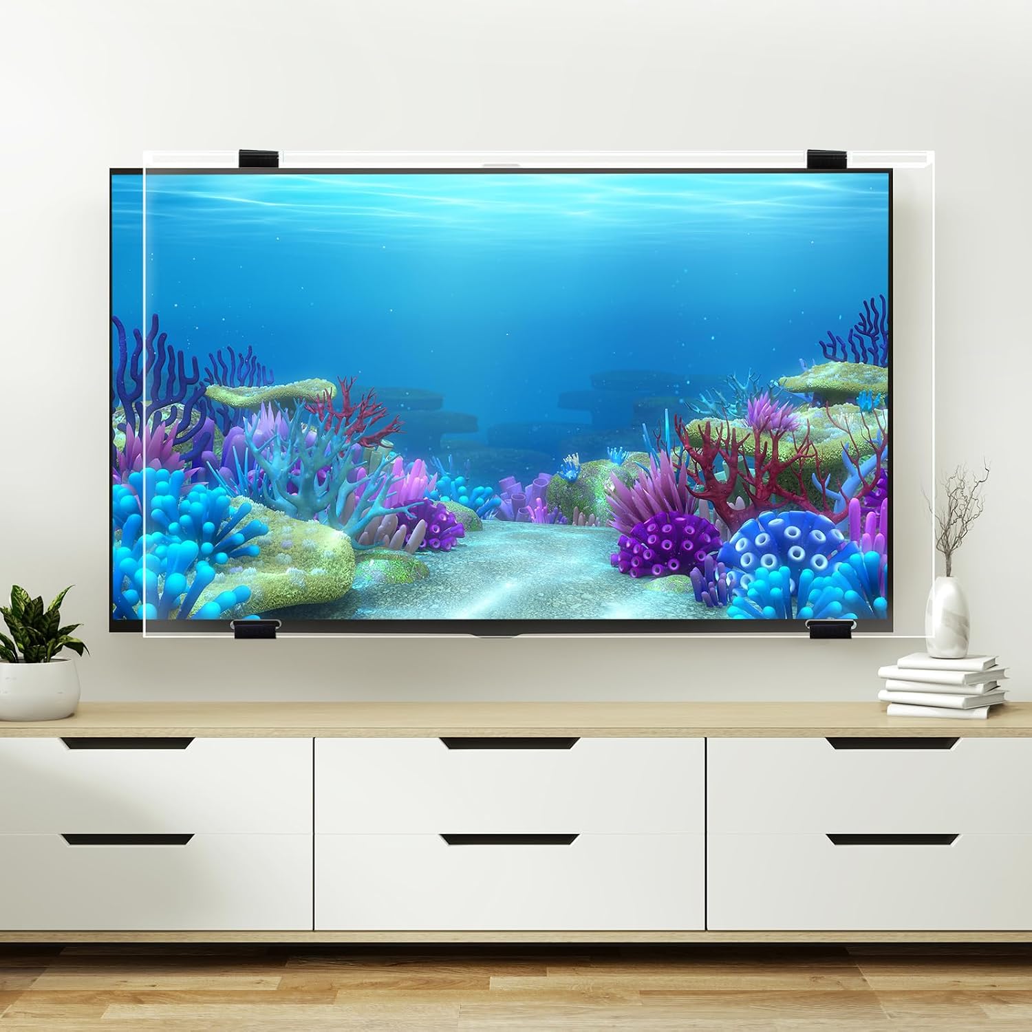 Detalle de Ninonly 55 Inch TV Screen Protector (HD Clear) – Ultra‑Thin Acrylic Shield for TVs and Monitors