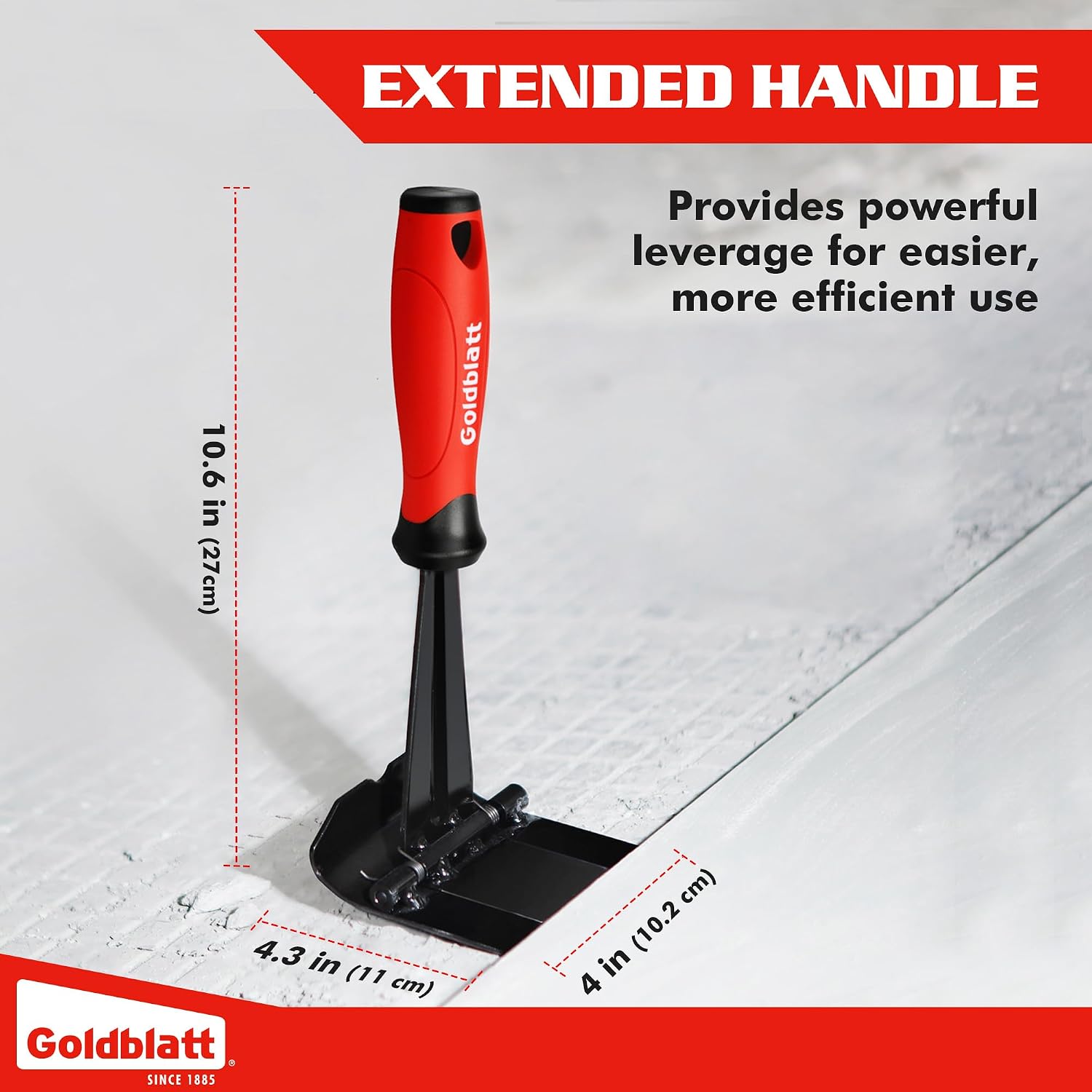 Detalle 2 de Goldblatt NOVASAT-0409-1513-34 4-Inch Trim Puller for Tile and Baseboards