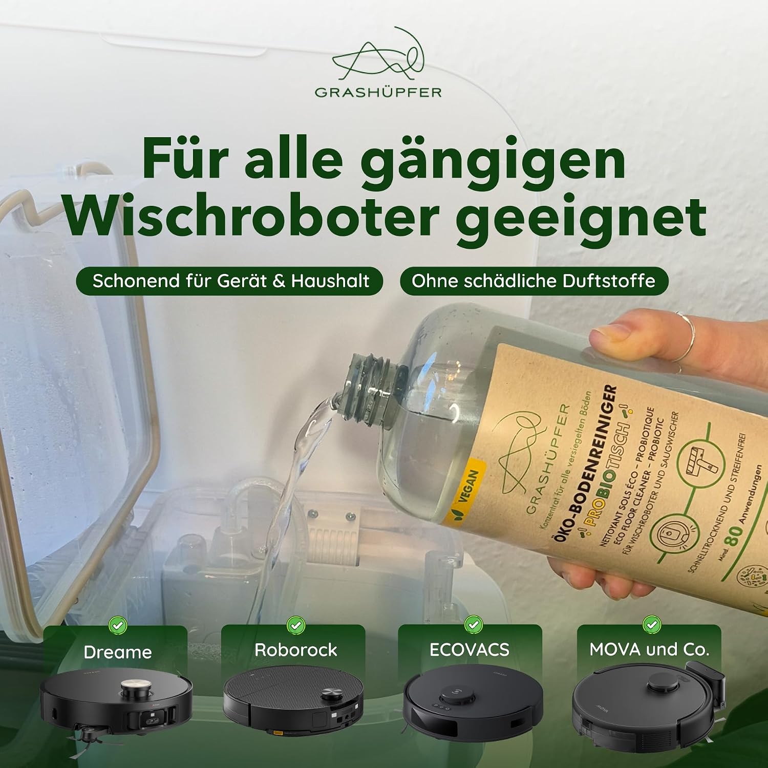 Thumbnail 6 de GRASHÜPFER Probiotischer Wischroboter Reiniger 1000 ml