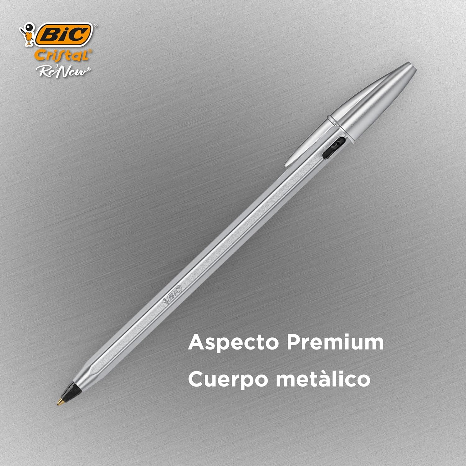 Thumbnail 4 de BIC Cristal Re'New Bolígrafo Metal Recargable 🖊️ (2+4)