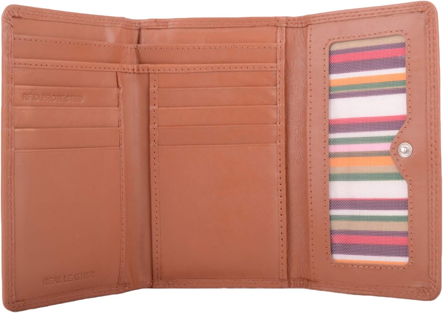 Detalle de Valita Womens Soft Leather Tri-Fold RFID Protected Purse