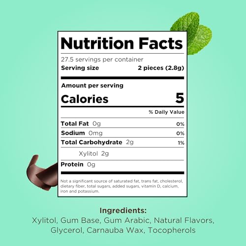 Detalle 2 de PUR Gum Chocolate Mint 55 piezas, xilitol vegano 🍬