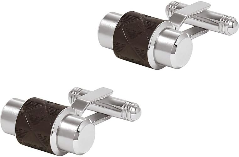 Thumbnail 4 de Emporio Armani Boutons de manchette en acier inoxydable bicolore pour hommes