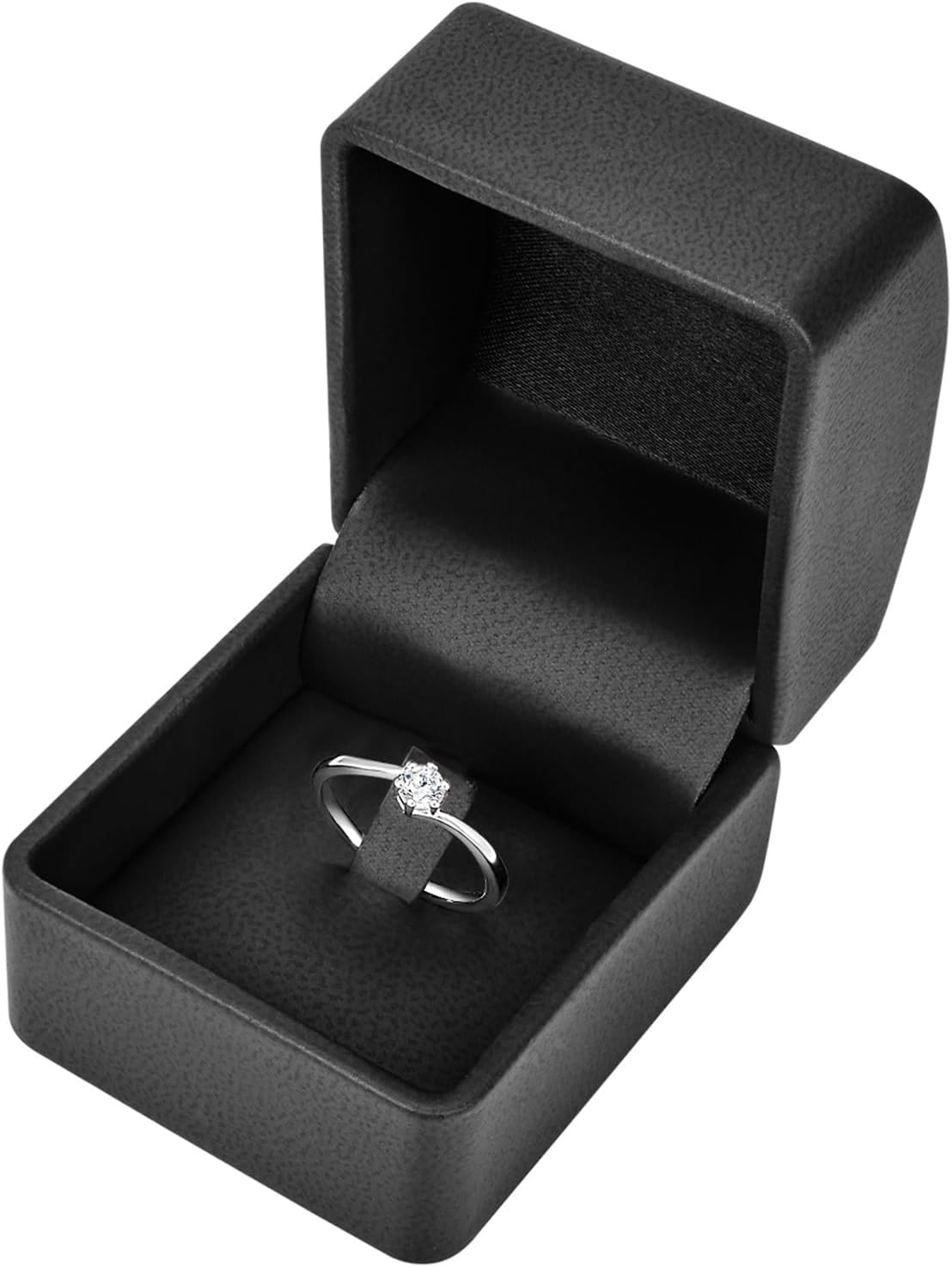 Detalle 2 de Trilani Solitario da Donna in Argento Sterling 925: eleganza senza tempo con pietra zirconi e rifiniture in rodio