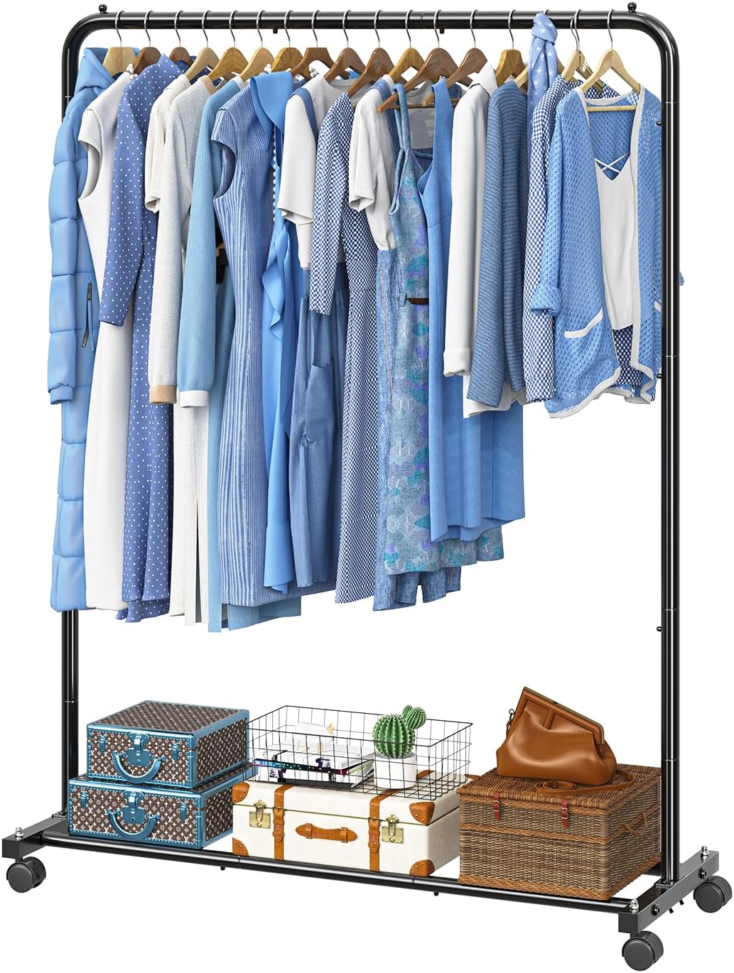 Detalle de Simple Trending Standard Clothes Rack with Storage Shelves