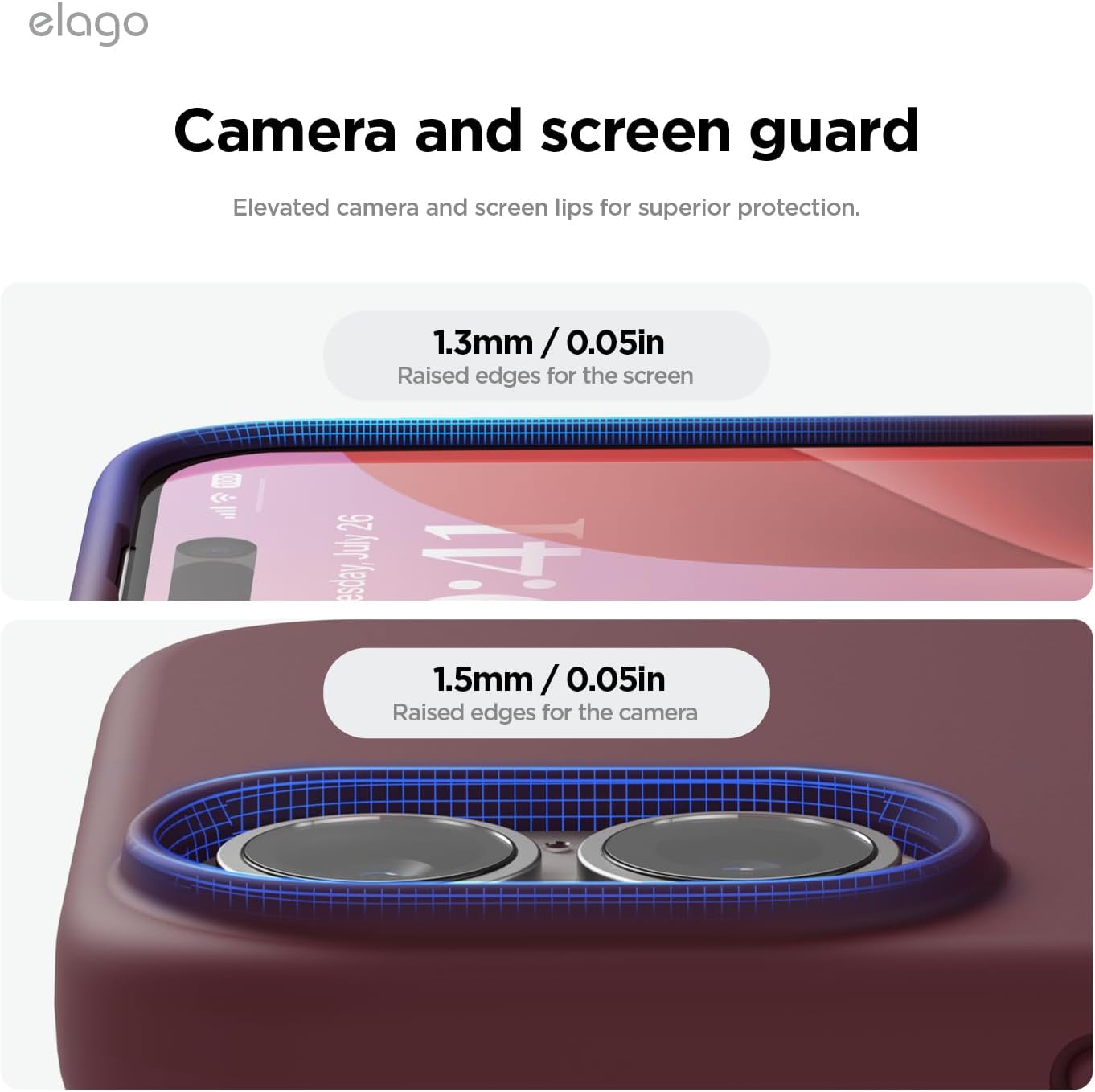 Thumbnail 4 de elago Coque Silicone Liquide Premium pour iPhone 16 – housse intégrale antichoc en silicone liquide (Bordeaux)