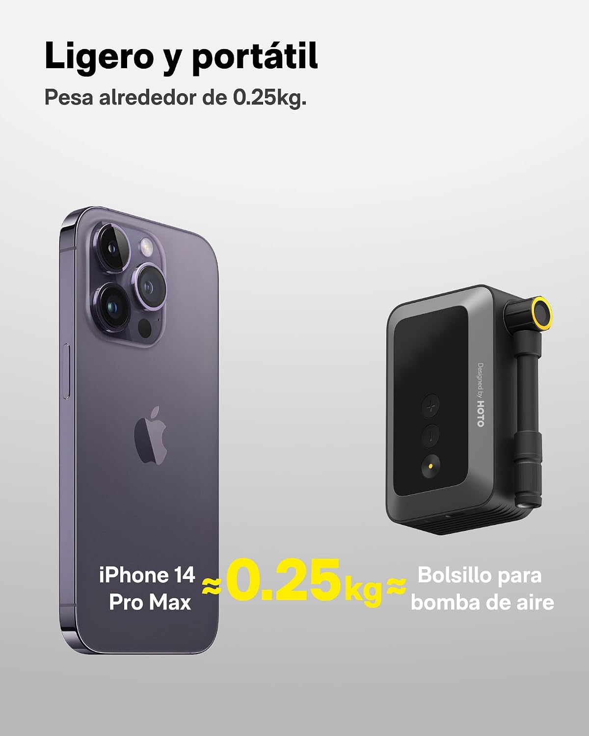 Thumbnail 6 de HOTO Inflador 150 PSI para coche y bici