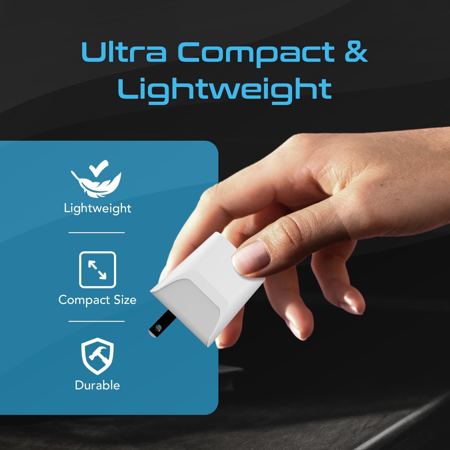 Thumbnail 6 de Ceptics CTU-6: Japan/Philippines Travel Adapter with USB-A + USB-C (Ultra Compact)