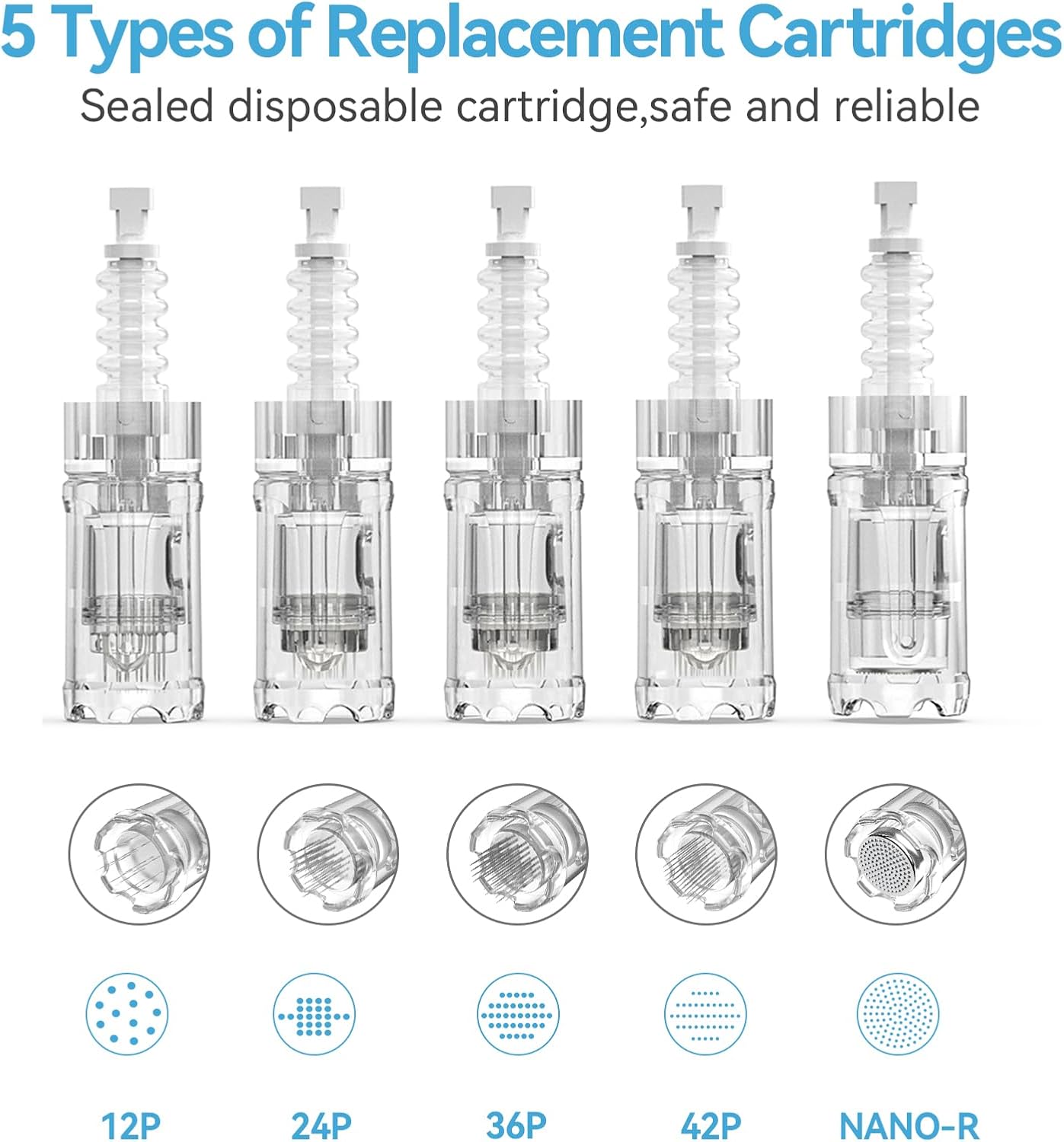 Detalle de Dr.Pen 10 pezzi cartuccie microneedling A10 – aghi usa e getta per Penna Microneedling wireless