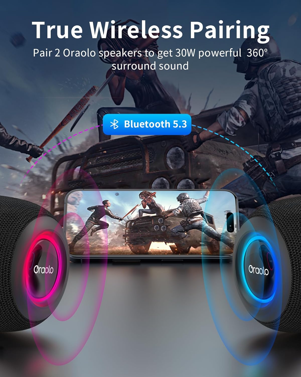 Detalle 2 de oraolo Mini Bluetooth Speaker 15W 📢