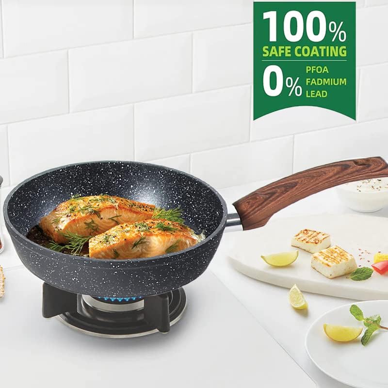 Thumbnail 4 de Kitchen Academy 12-Piece Granite Nonstick Cookware Set