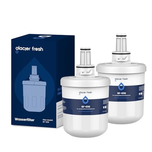 Detalle de GLACIER FRESH GF-03G / DA29-00003G: Filtro de agua para nevera, pack de 2, compatible con Samsung Aqua Pure Plus DA29-00003G y más