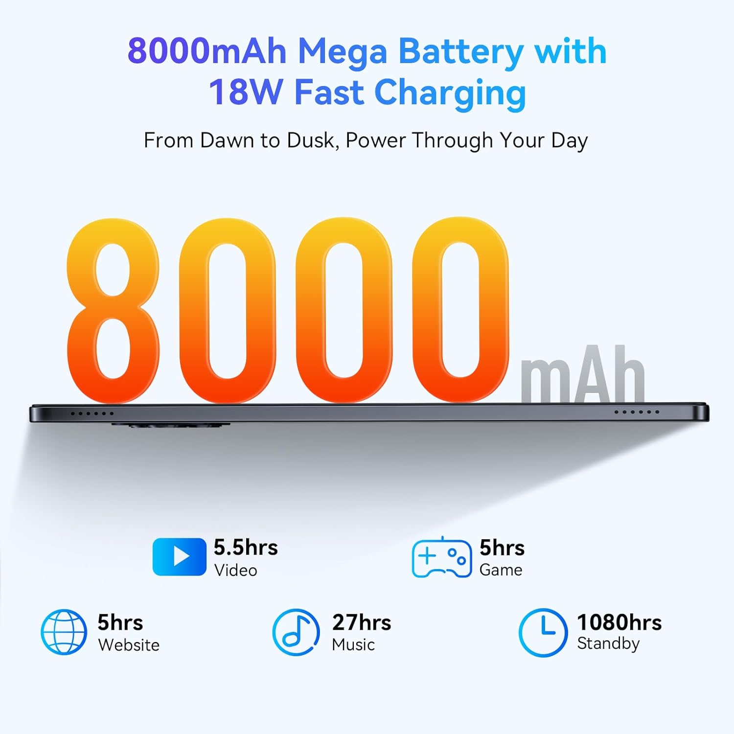 Thumbnail 6 de 11-inch Android tablet with SIM slot, Gemini AI and 24GB RAM / 256GB storage (expandable) – 8000mAh, 5G WiFi