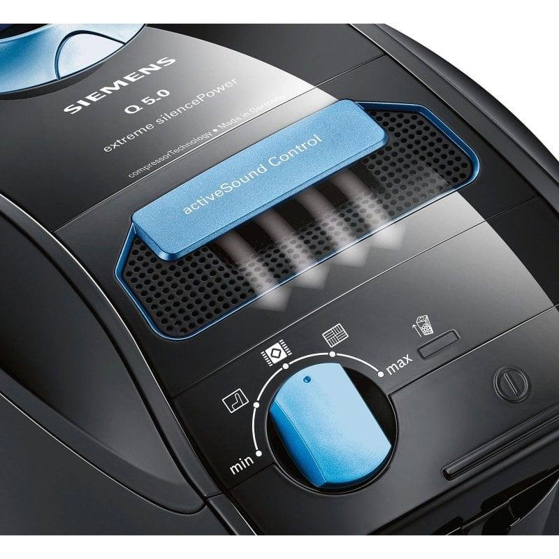 Detalle 2 de Siemens VSQ5X1230: aspiradora cilíndrica con filtro HEPA, 850 W y 4,5 L